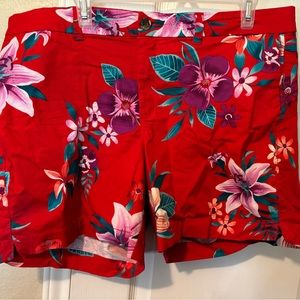 Old Navy Red Tropical Short Set